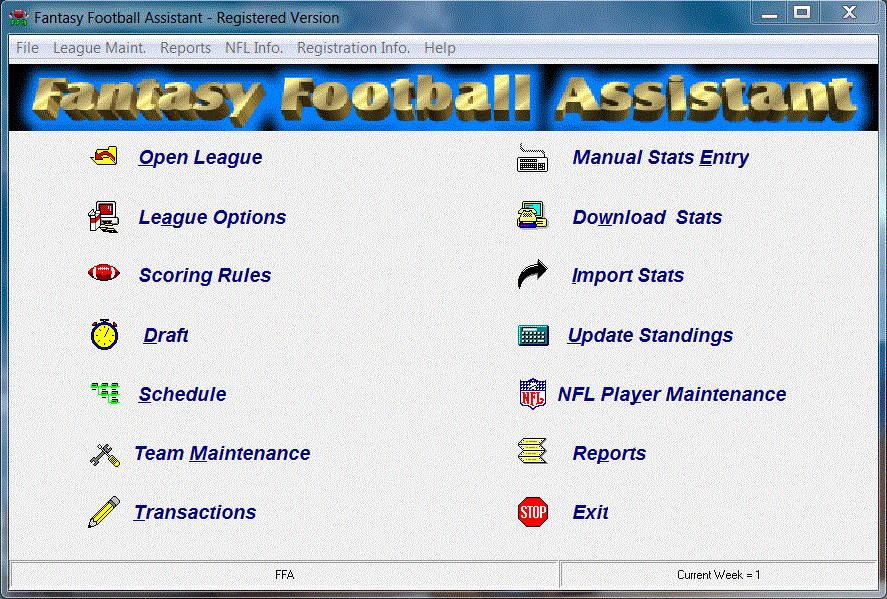 Software to run a fantasy football league.